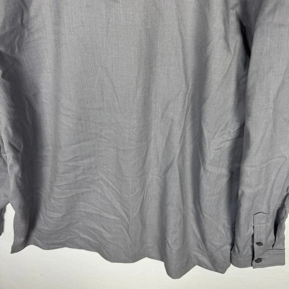 Alfani Mens Clean One Pocket‎ Heathered Shirt Jacket Casual Grey L 100185384MN